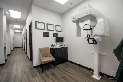 back hallway and dental x-ray machine at Starlite Dental