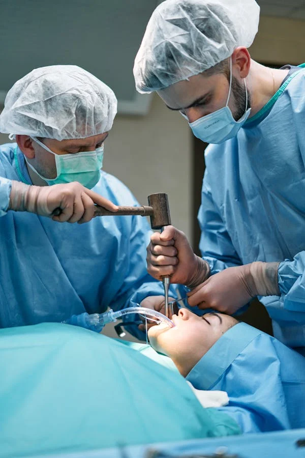 a dental patient under sedation during a dental procedure